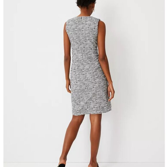 Ann Taylor Plaid Tweed Belted Wrap Dress Size 4P - Picture 2 of 11